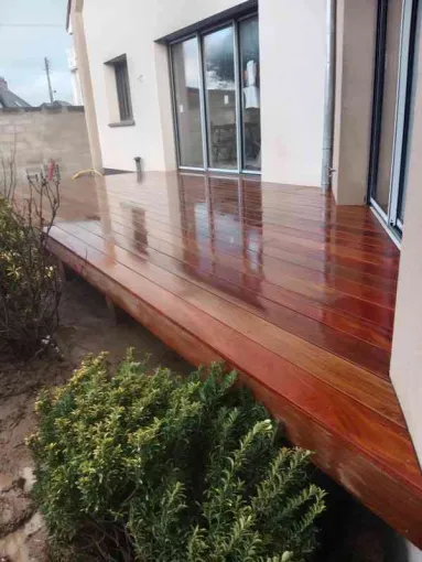 Réalisation et pose d'une terrasse en bois à Wimereux , Desvres, ETS SEVIN