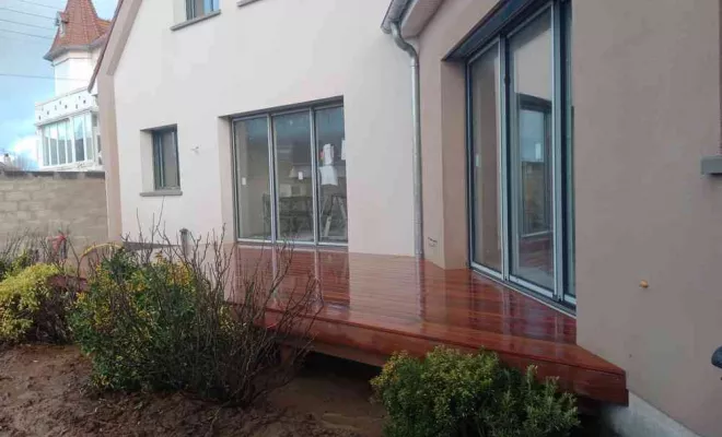 Réalisation et pose d'une terrasse en bois à Wimereux , Desvres, ETS SEVIN
